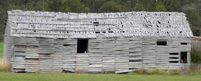 Photo: Arthur Orchard - Rustic shed near Nubeena Road turnoff.